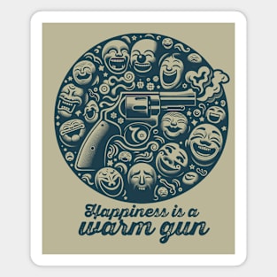 John Lennon Happiness is warm gun, t-shirt, long sleeve, Magnet